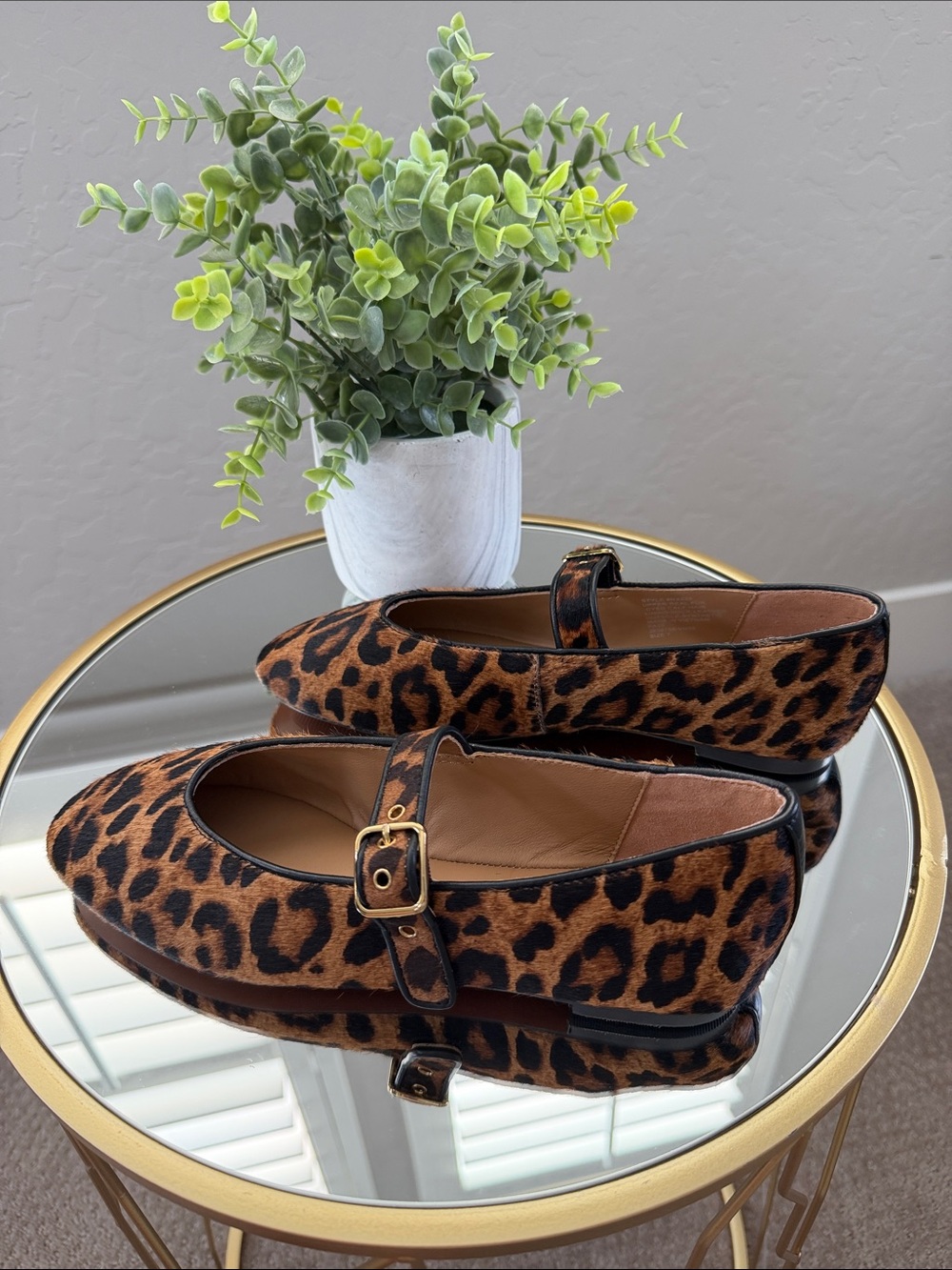 Madewell NX635 Haircalf Leopard Mary Jane Flats Size 7 NWOB - Picture 5 of 8